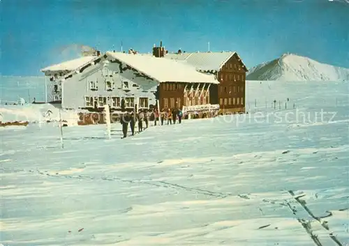 AK / Ansichtskarte Krkonose Blick von den Lucni bouda zur Snezka Krkonose