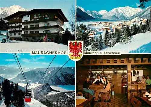 AK / Ansichtskarte Maurach_Achensee Maurachersee Gaststube Seilbahn  Maurach Achensee