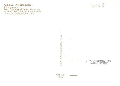 AK / Ansichtskarte Oberkirch_Baden Waldhotel Gruener Baum Oberkirch_Baden
