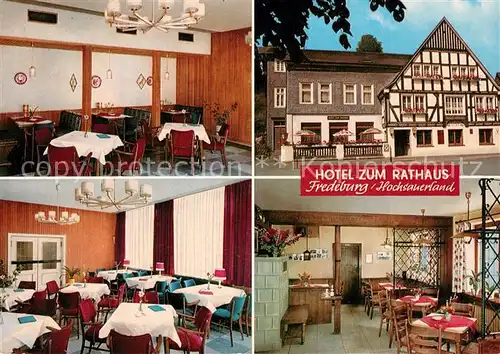 AK / Ansichtskarte Fredeburg_Schmallenberg Hotel zum Rathaus Fredeburg_Schmallenberg