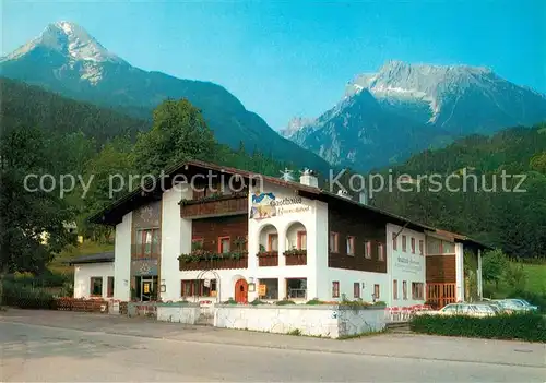 AK / Ansichtskarte Schoenau_Koenigssee Hotel Restaurant Baerenstueberl Schoenau Koenigssee