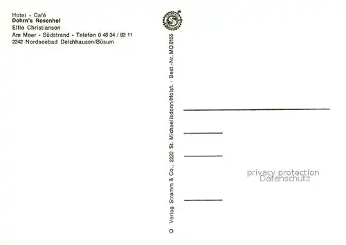 AK / Ansichtskarte Deichhausen_Buesum Hotel Cafe Dohrns Rosenhof Deichhausen Buesum