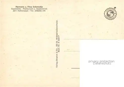 AK / Ansichtskarte Hohenaspe Gaststaette Restaurant Zur Linde Hohenaspe