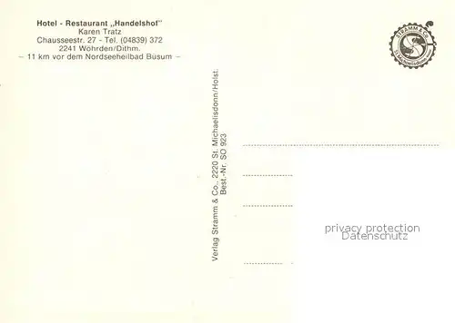AK / Ansichtskarte Woehrden_Dithmarschen Hotel Restaurant Handelshof Woehrden Dithmarschen