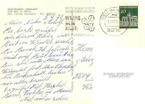 AK / Ansichtskarte Reit_Winkl Hotel Gasthof Unterwirt Reit_Winkl