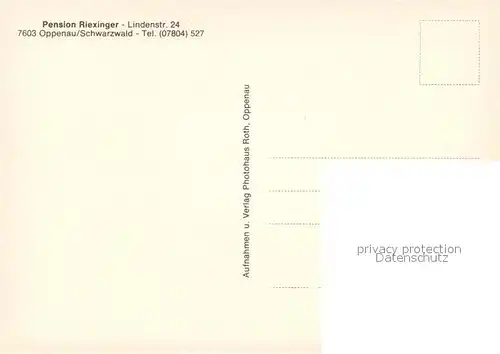 AK / Ansichtskarte Oppenau Pension Riexinger Oppenau