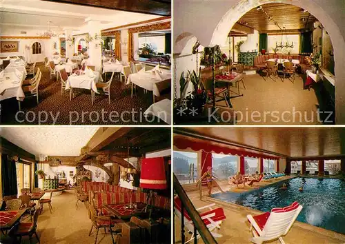 AK / Ansichtskarte Mitteltal_Schwarzwald Kurhotel Mitteltal Hallenbad Gastraum Mitteltal Schwarzwald