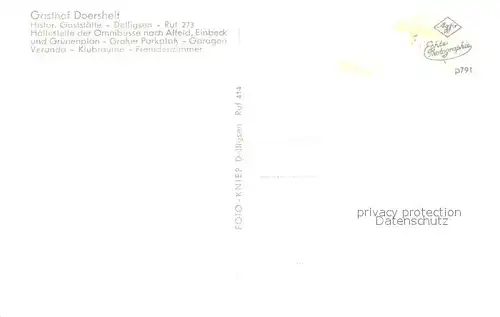 AK / Ansichtskarte Delligsen Gasthof Doershelf Delligsen