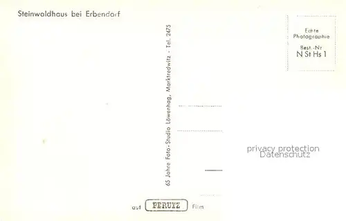 AK / Ansichtskarte Erbendorf Steinwaldhaus Erbendorf