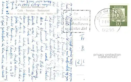 AK / Ansichtskarte Reit_Winkl Rasthaus Muehlberger Reit_Winkl