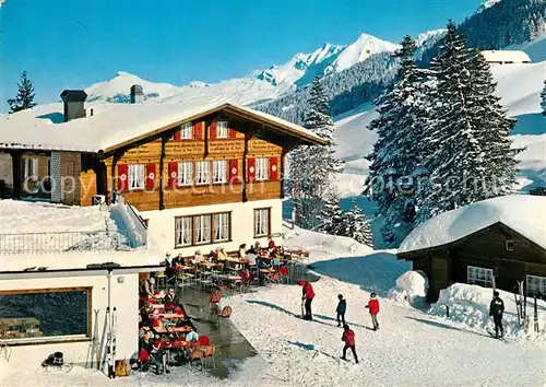 AK / Ansichtskarte Adelboden Restaurant Geisbrueggli Winter Adelboden