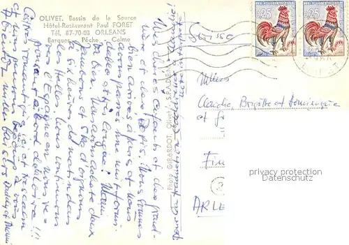 AK / Ansichtskarte Olivet_Loiret Hotel Restaurant Paul Foret Olivet Loiret