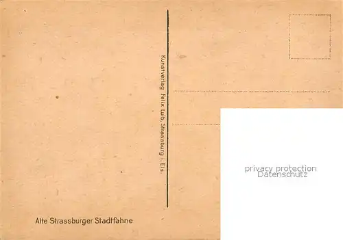 AK / Ansichtskarte Strassburg_Elsass Alte Strassburger Stadtfahne Strassburg Elsass