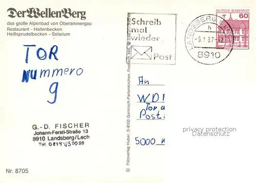 AK / Ansichtskarte Oberammergau Der Wellenberg Alpenbad  Oberammergau