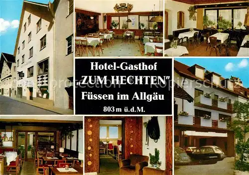 AK / Ansichtskarte Fuessen_Allgaeu Hotel Gasthaus Zum Hechten Fuessen Allgaeu
