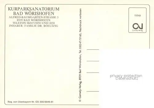 AK / Ansichtskarte Bad_Woerishofen Fliegeraufnahme Kurparksanatorium  Bad_Woerishofen