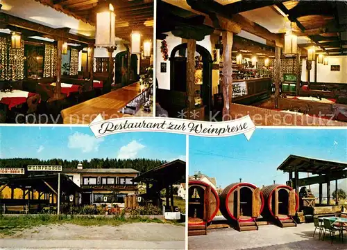 AK / Ansichtskarte Villach_Kaernten Restaurant zur Weinpresse Gastraeume Faesser Villach_Kaernten