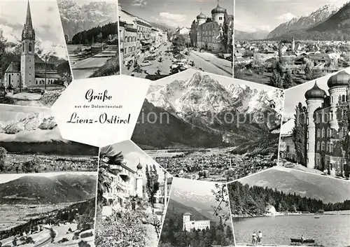 AK / Ansichtskarte Lienz_Tirol Teilansichten Kirche Schloss Alpenpanorama Lienz Tirol