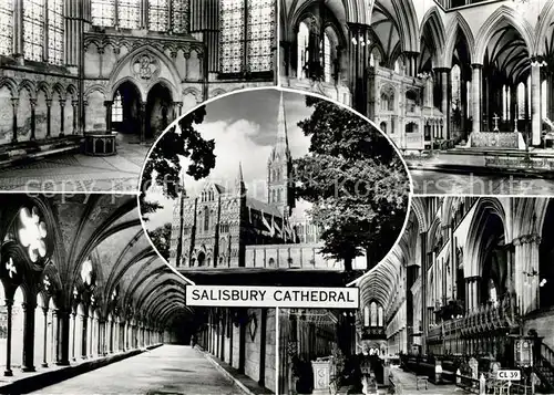 AK / Ansichtskarte Salisbury_Wiltshire Cathedral Kathedrale Innenansichten 