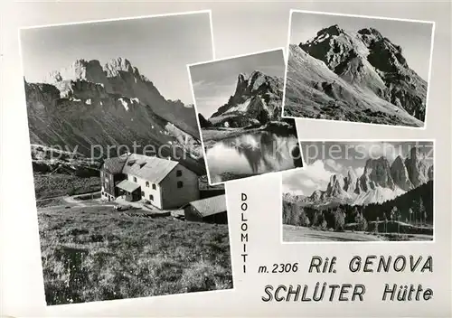 AK / Ansichtskarte Schlueterhuette Berghaus Bergsee Dolomiten Schlueterhuette
