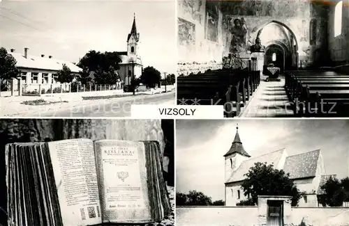 AK / Ansichtskarte Vizsoly Kirche Inneres Buch 