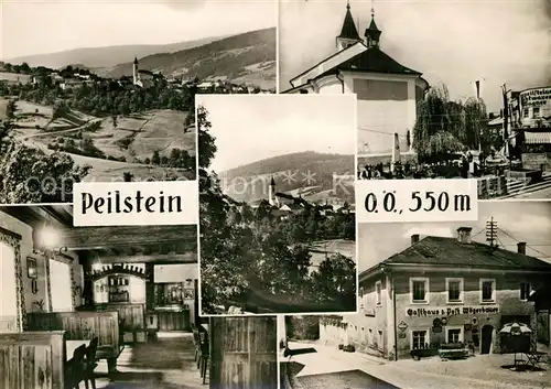 AK / Ansichtskarte Peilstein_Muehlviertel Gesamtansicht Gasthaus zur Post Kirche Peilstein_Muehlviertel