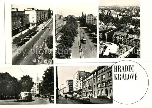 AK / Ansichtskarte Hradec_Kralove Teilansichten Strassenpartien Hradec Kralove