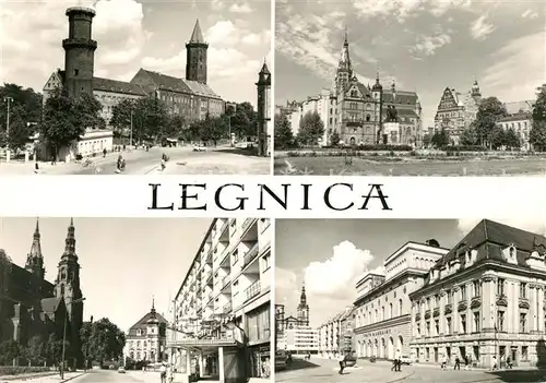 AK / Ansichtskarte Legnica Zamek Kosciol Dom Kultury Plac Slowinski Teatr Legnica