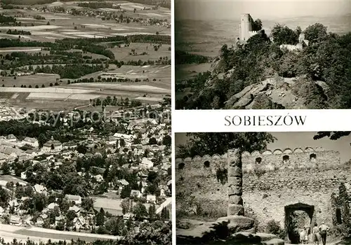 AK / Ansichtskarte Sobieszow Panorama Burgruine Sobieszow
