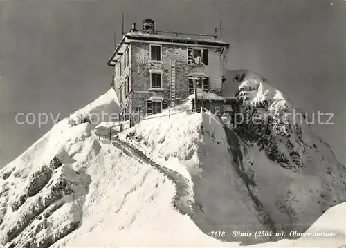 AK / Ansichtskarte Schwaegalp_AR Saentis Gipfel Observatorium Appelzeller Alpen Schwaegalp AR