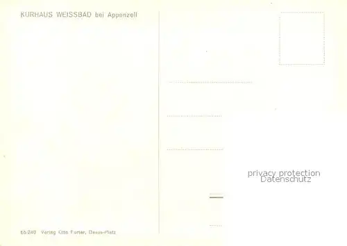 AK / Ansichtskarte Weissbad Kurhaus Weissbad