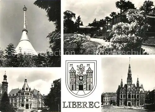 AK / Ansichtskarte Liberec Turm Kirche Rathaus Liberec