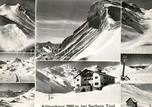 AK / Ansichtskarte Serfaus_Tirol Koelnerhaus Berghaus Winterpanorama Alpen Serfaus Tirol
