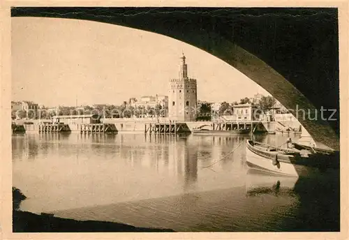 AK / Ansichtskarte Sevilla_Andalucia Torre de Oro Sevilla_Andalucia