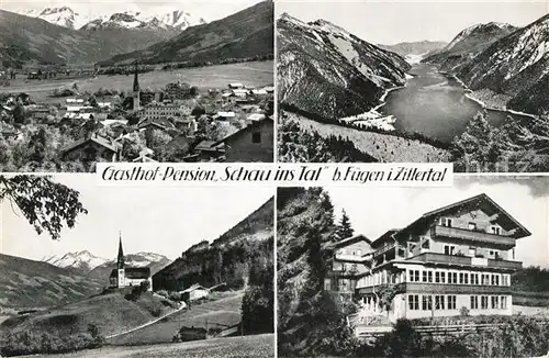 AK / Ansichtskarte Fuegen Panorama Kirche Gasthof Schau ins Tal Fuegen