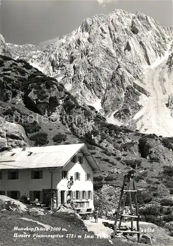 AK / Ansichtskarte Imst_Tirol Muttekopfhuette Hintere Plattenspitze Imst_Tirol
