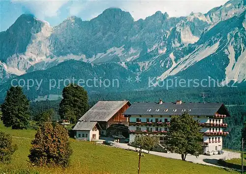 AK / Ansichtskarte Rohrmoos_Schladming Alpengasthof Schwaigerhof mit Dachsteingruppe Rohrmoos_Schladming