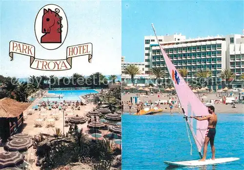 AK / Ansichtskarte Playa_de_las_Americas Park Troya Hotel Strand Playa_de_las_Americas