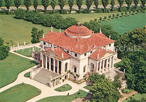 AK / Ansichtskarte Vicenza Villa La Rotonda del Palladio Fliegeraufnahme Vicenza