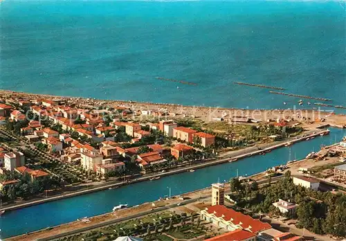 AK / Ansichtskarte Porto_Garibaldi Panorama e Porto Canale Fliegeraufnahme Porto Garibaldi