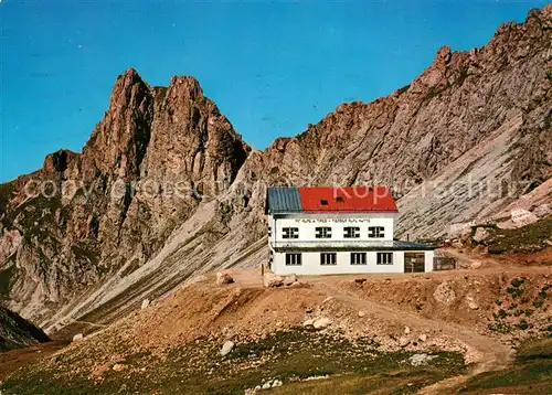 AK / Ansichtskarte Tiers_Dolomiten Schutzhaus Tierser Alpl mit Roterdspitze Tiers Dolomiten