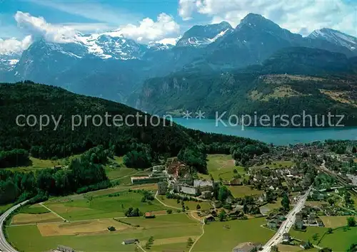 AK / Ansichtskarte Ingenbohl Institut Mutterhaus Schwesternkrankenhaus Theresianum Alpenpanorama Fliegeraufnahme Ingenbohl