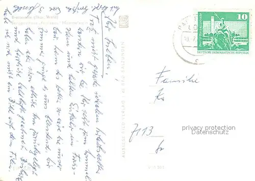 AK / Ansichtskarte Brotterode Berggasthaus Fuchsbau MAmmelstein Brotterode