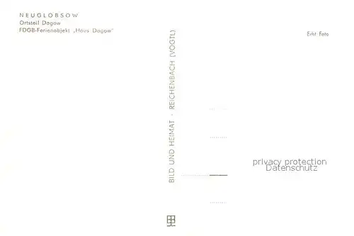 AK / Ansichtskarte Dagow_Neuglobsow FDGB Ferienobjekt Haus Dagow Dagow Neuglobsow