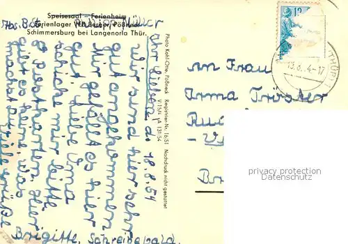 AK / Ansichtskarte Langenorla Ferienlager Schimmersburg Langenorla