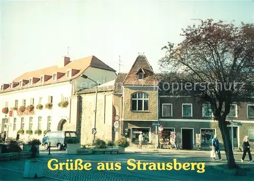 AK / Ansichtskarte Strausberg_Brandenburg Sparkasse Schreibwaren Brockmann Strausberg Brandenburg