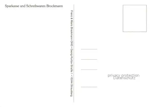 AK / Ansichtskarte Strausberg_Brandenburg Sparkasse Schreibwaren Brockmann Strausberg Brandenburg