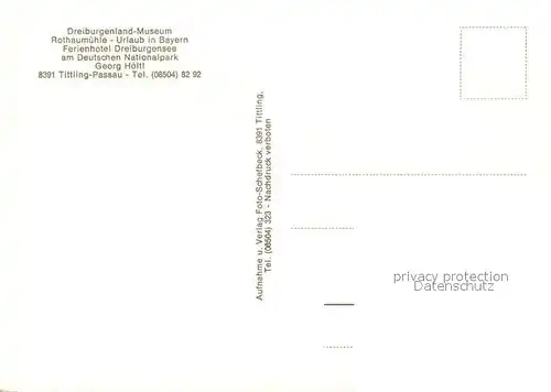 AK / Ansichtskarte Tittling Dreiburgenland Museum Rothaumuehle Tittling