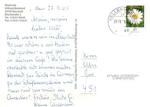 AK / Ansichtskarte Neustadt_Holstein Stadtcafe  Neustadt_Holstein