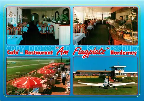 AK / Ansichtskarte Norderney_Nordseebad Cafe Restaurant Am Flugplatz Norderney_Nordseebad